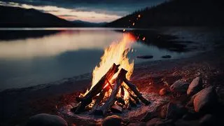 Knisterndes Lagerfeuer